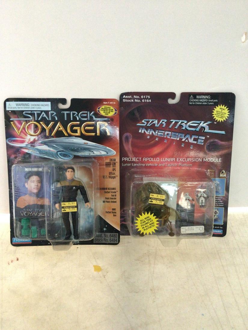 lot of two star trek, ensign harry kim and project apollo lunar module new in package (1 of 1)