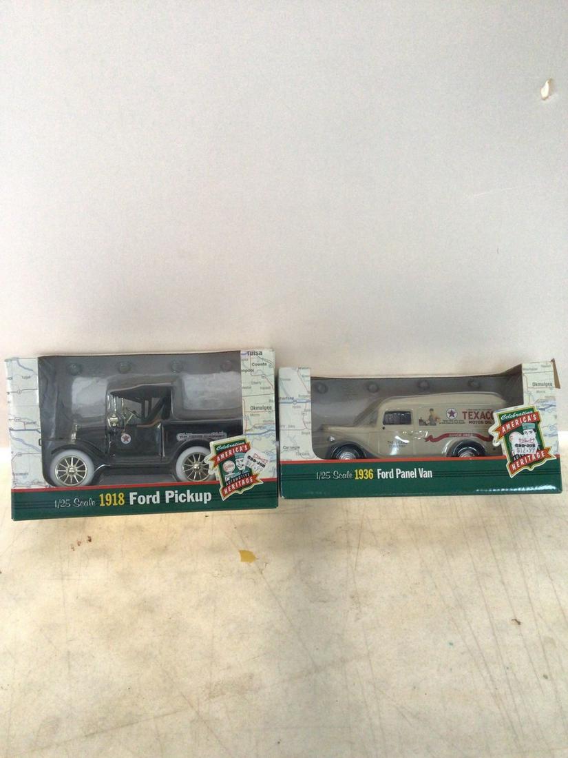 1918 ford pickup and 1936 ford panel van diecast trucks (1 of 1)