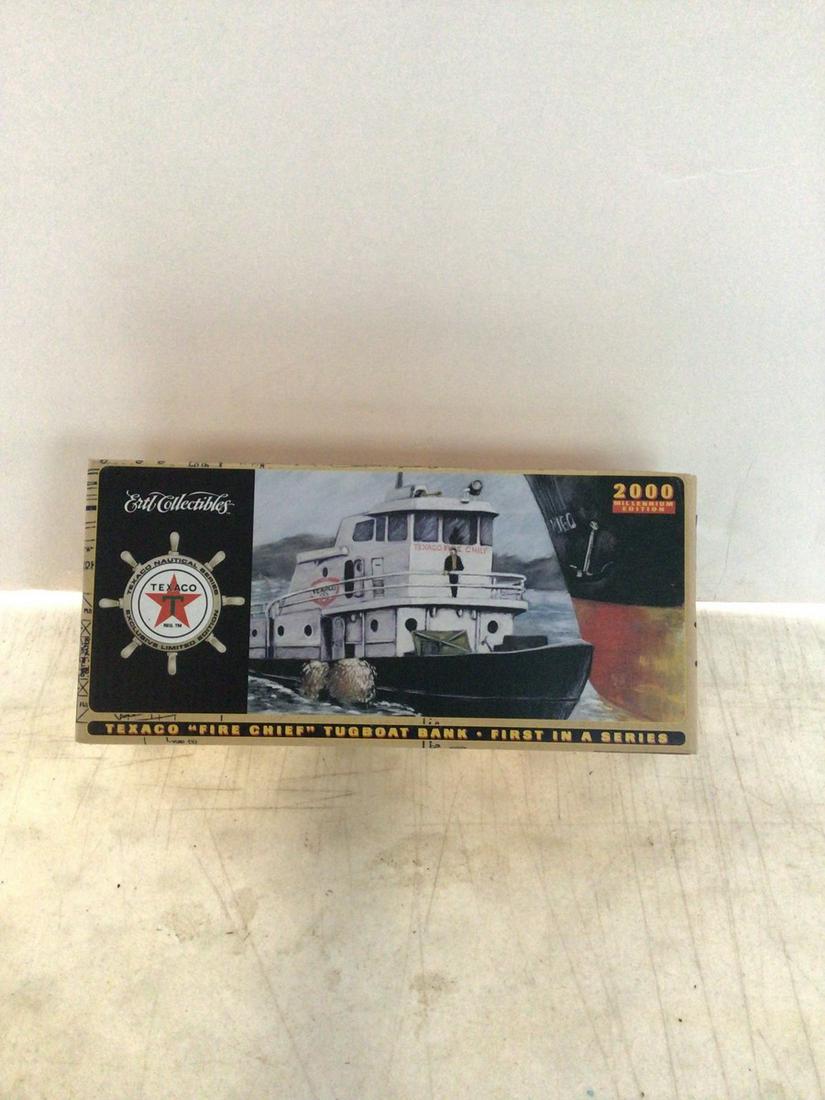 texaco fire chief tugboat bank, first in a series in the box: texaco fire chief tugboat bank, first in a series in the box