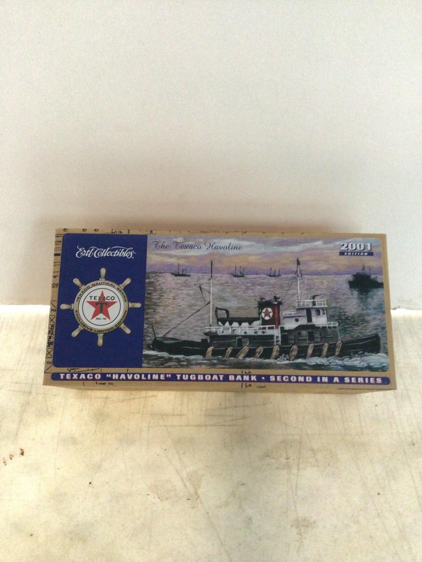 texaco havoline tugboat bank, second in a series in the box: texaco havoline tugboat bank, second in a series in the box