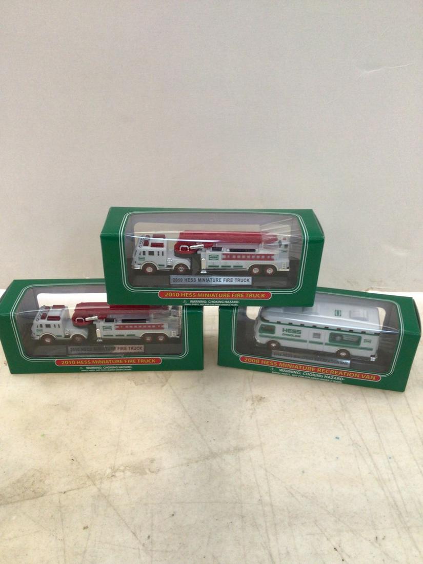 Hess 2010 Mini Fire Truck and 2008 Mini Recreation Van (1 of 1)