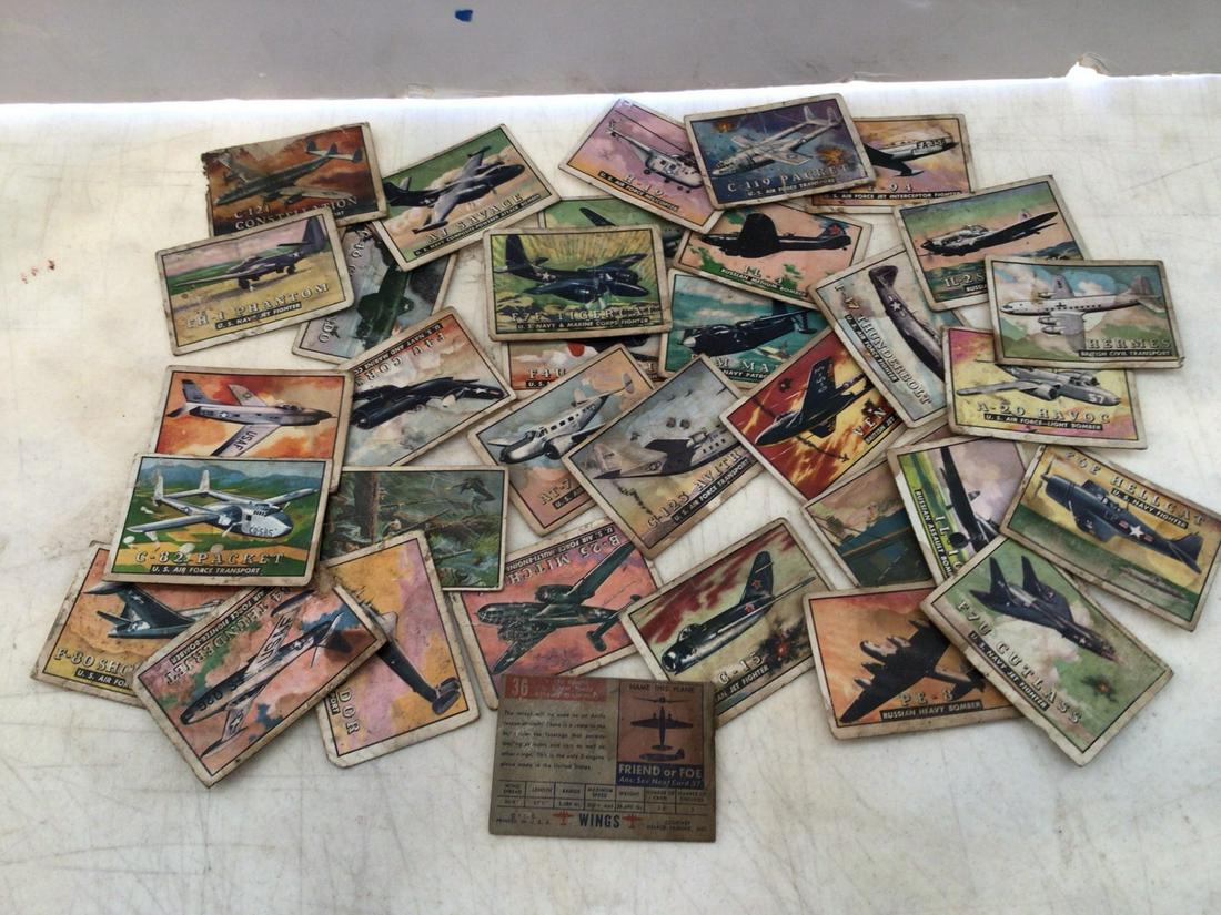 Vintage TOPPS Airplane Friend or Foe Trading Cards 1940s and 50s (1 of 1)