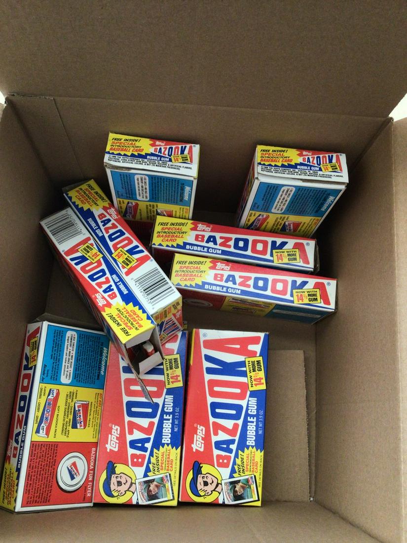 1988 Topps Bazooka boxed and wrapped bubble gum: 1988 Topps Bazooka boxed and wrapped bubble gum