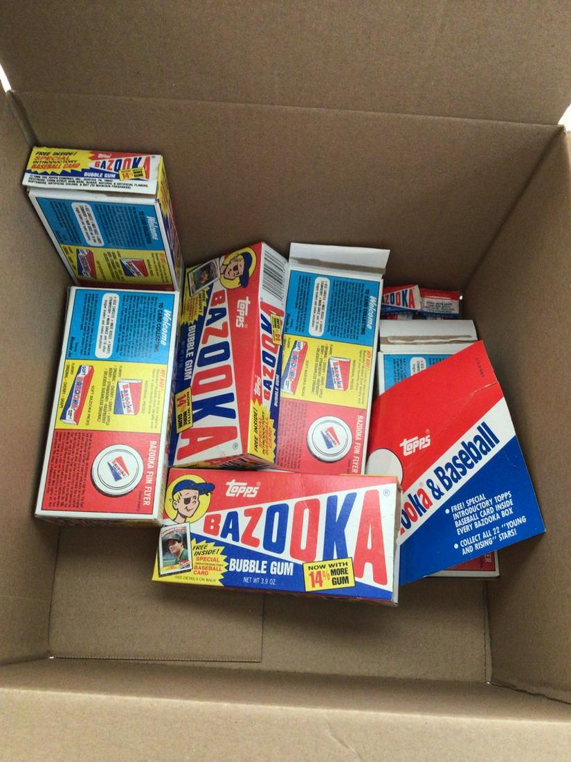 1988 Topps Bazooka boxed and wrapped bubble gum: 1988 Topps Bazooka boxed and wrapped bubble gum