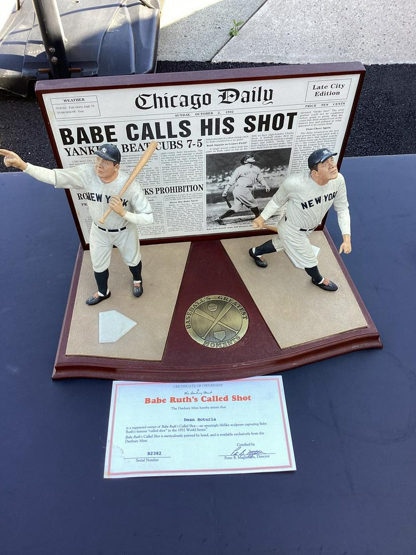 New York Yankees Babe Ruth Danbury Mint "Babe Ruth's Called Shot" 13.75" with COA: New York Yankees Babe Ruth Danbury Mint "Babe Ruth's Called Shot" 13.75" with COA