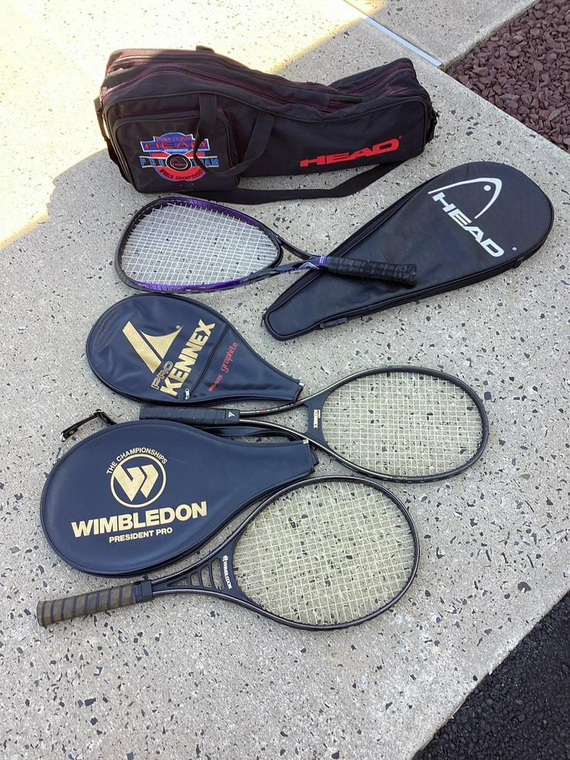 Head & Kennex Tennis Rackets with Cases and carry Case: Head & Kennex Tennis Rackets with Cases and carry Case