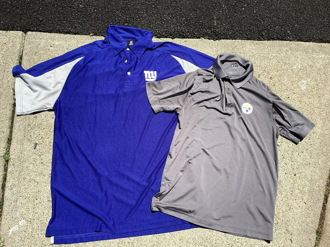 NY Giants Reebok XXL and Steelers NFL Size L: NY Giants Reebok XXL and Steelers NFL Size L