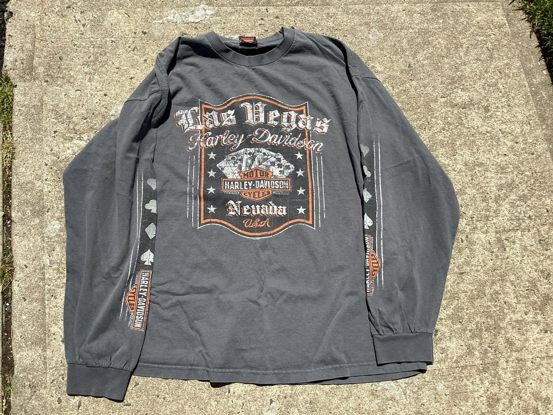 Las Vegas Harley Davidson Long Sleeve T-Shirt Size 2XL: Las Vegas Harley Davidson Long Sleeve T-Shirt Size 2XL