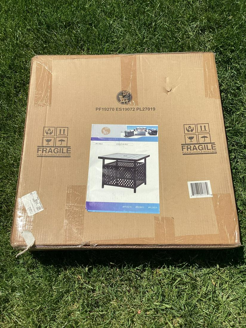 Patio Side Table Brand New in Box 21.8"x21.8"x18.5" (1 of 1)