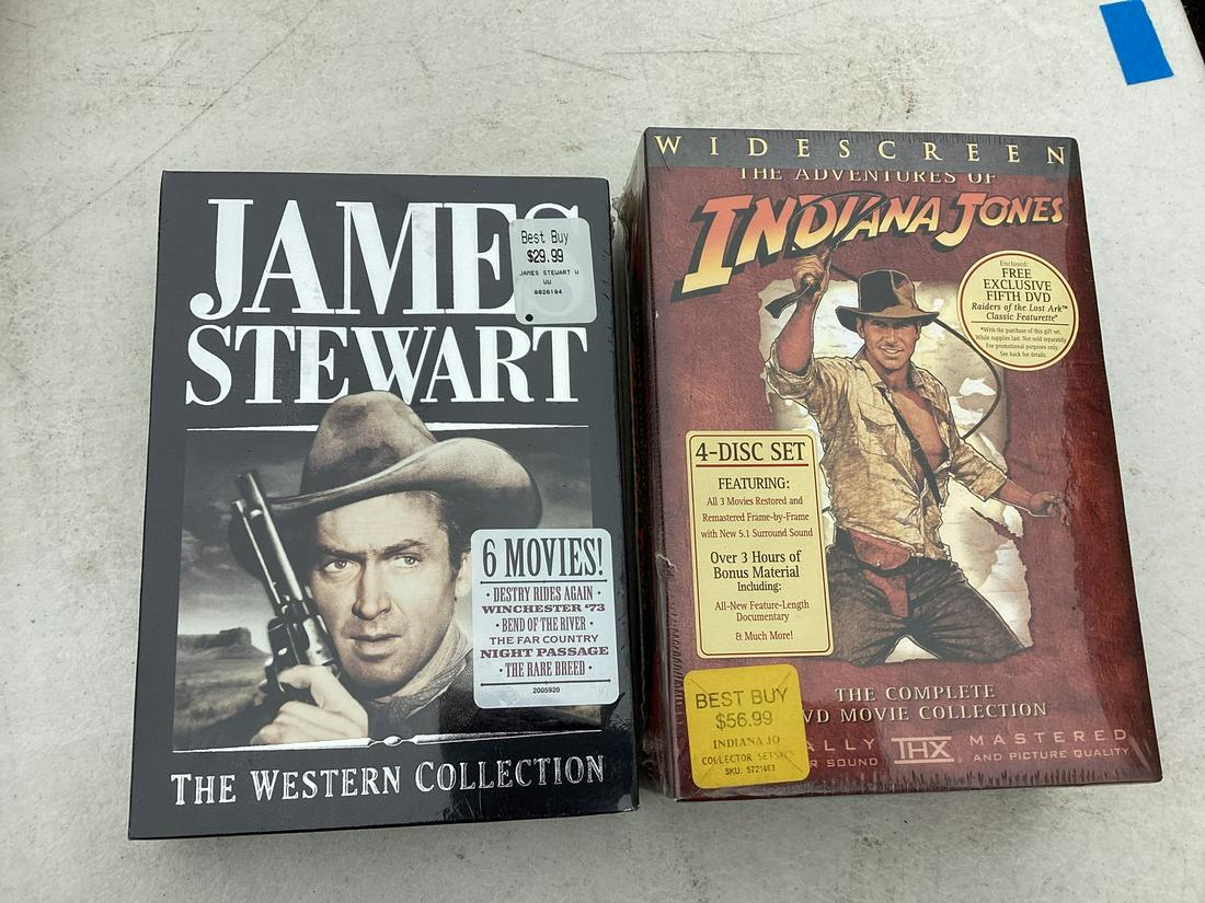 indiana Jones Complete Collection & James Stewart Western Collection DVD: indiana Jones Complete Collection & James Stewart Western Collection DVD