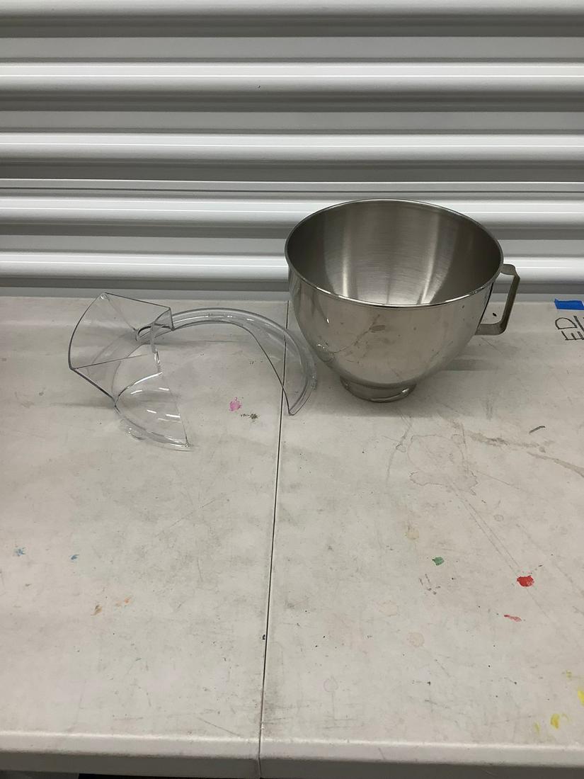 Kitchen aid stand mixer replacement bowl k45 and spill shield: Kitchen aid stand mixer replacement bowl k45 and spill shield