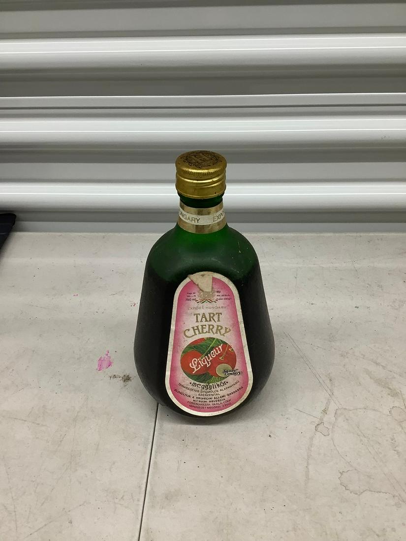 Tart Cherry Liqueur Meggylikor 750 mL: Any contents in bottle is Free; You are bidding on the bottle & unbroken tax stamp