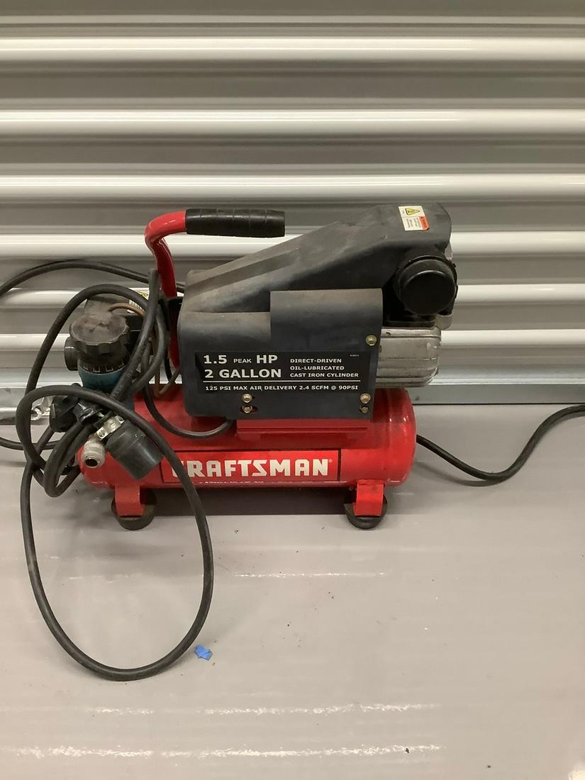 craftsman 1.5 hp 2 gallon direct drive air compressor (0130) on May 22