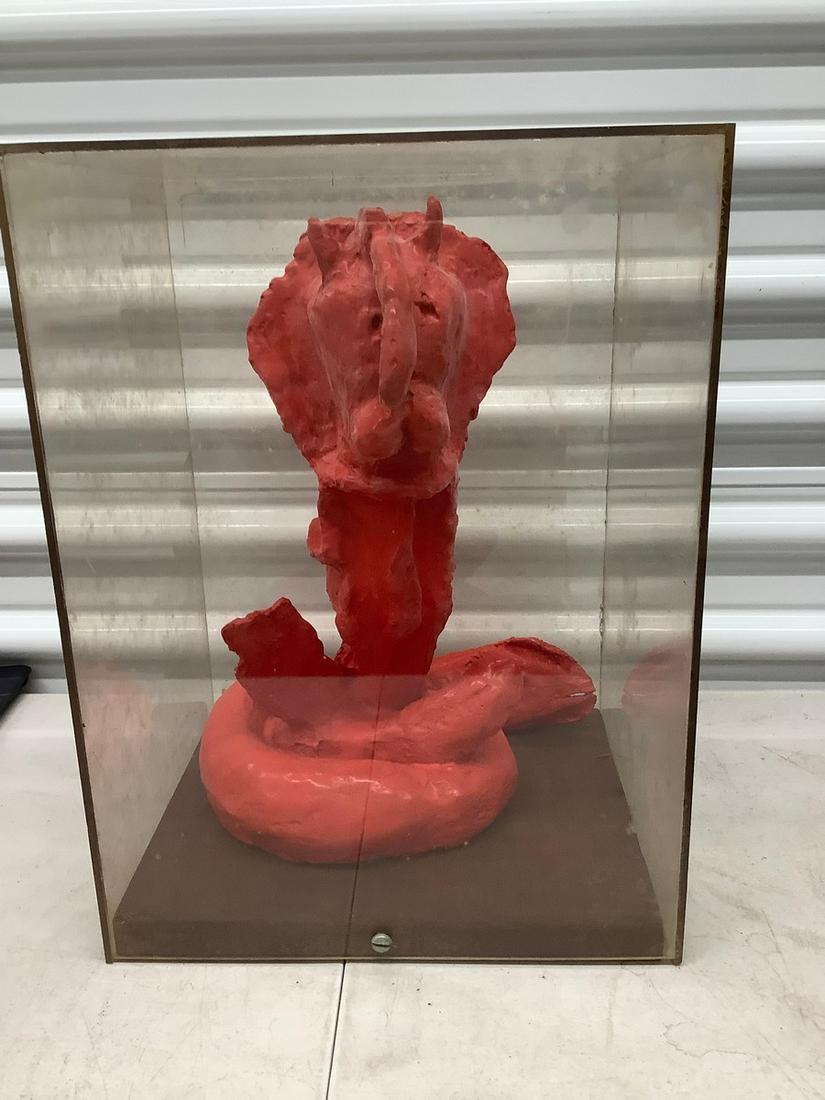 folk art gargoyle? demon? 13 inches tall: folk art gargoyle? demon? 13 inches tall