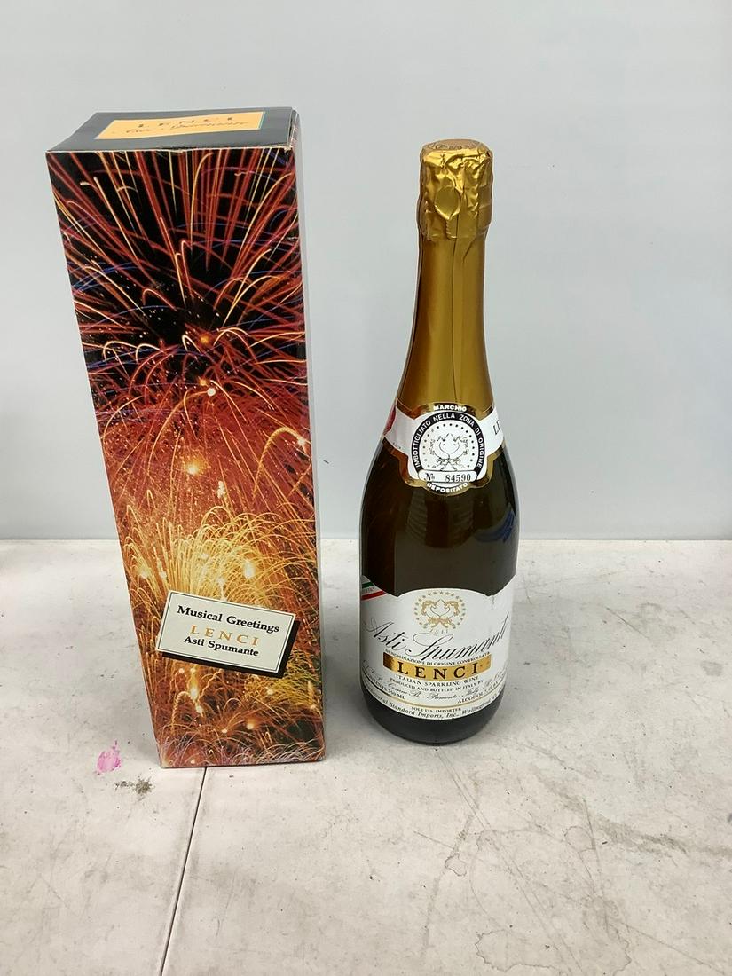 750mL Lenci Asti Spumante sealed in box: Any contents in bottle is Free; You are bidding on the bottle & unbroken tax stamp