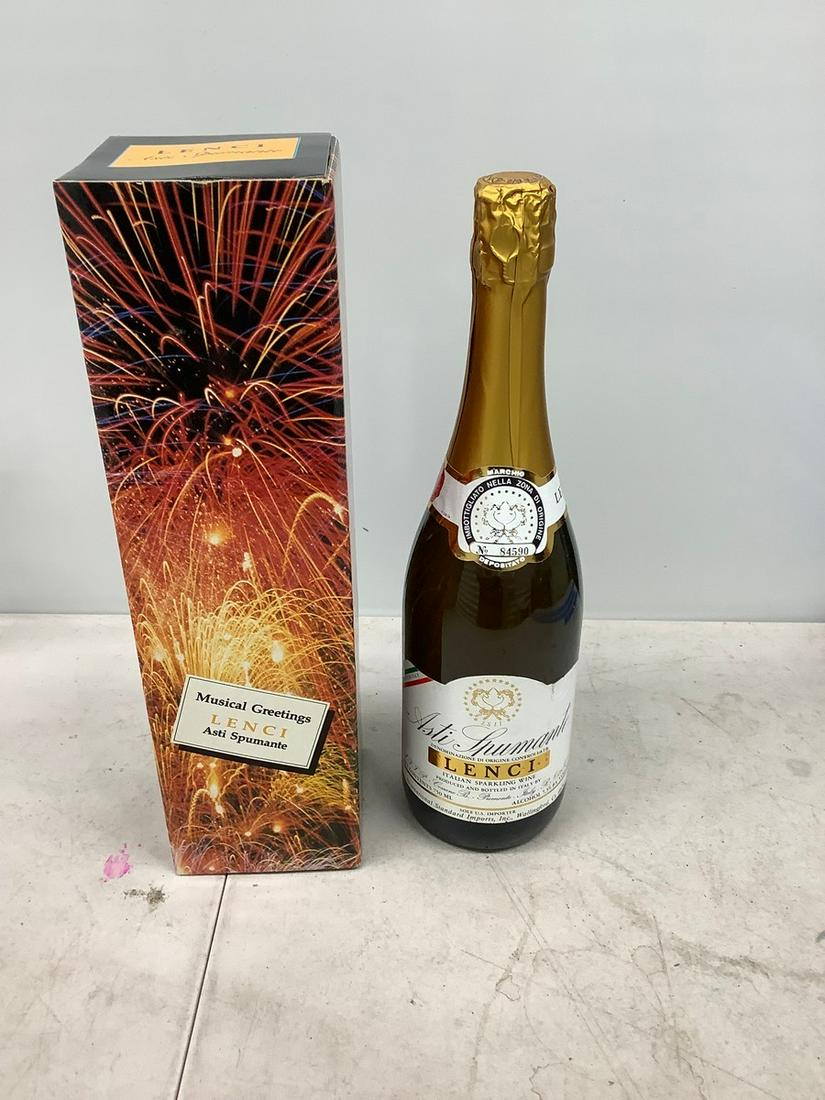 750mL Lenci Asti Spumante sealed in box: Any contents in bottle is Free; You are bidding on the bottle & unbroken tax stamp