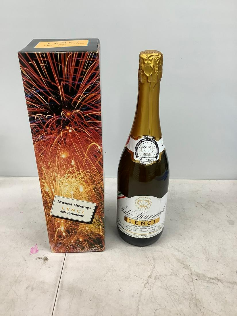750mL Lenci Asti Spumante sealed in box: Any contents in bottle is Free; You are bidding on the bottle & unbroken tax stamp