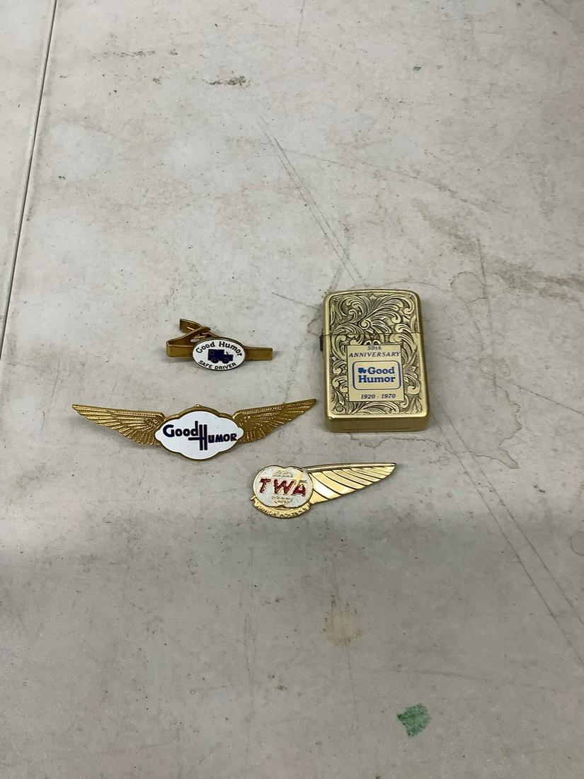 Lot of vintage good humor and TWA items: Lot of vintage good humor and TWA items