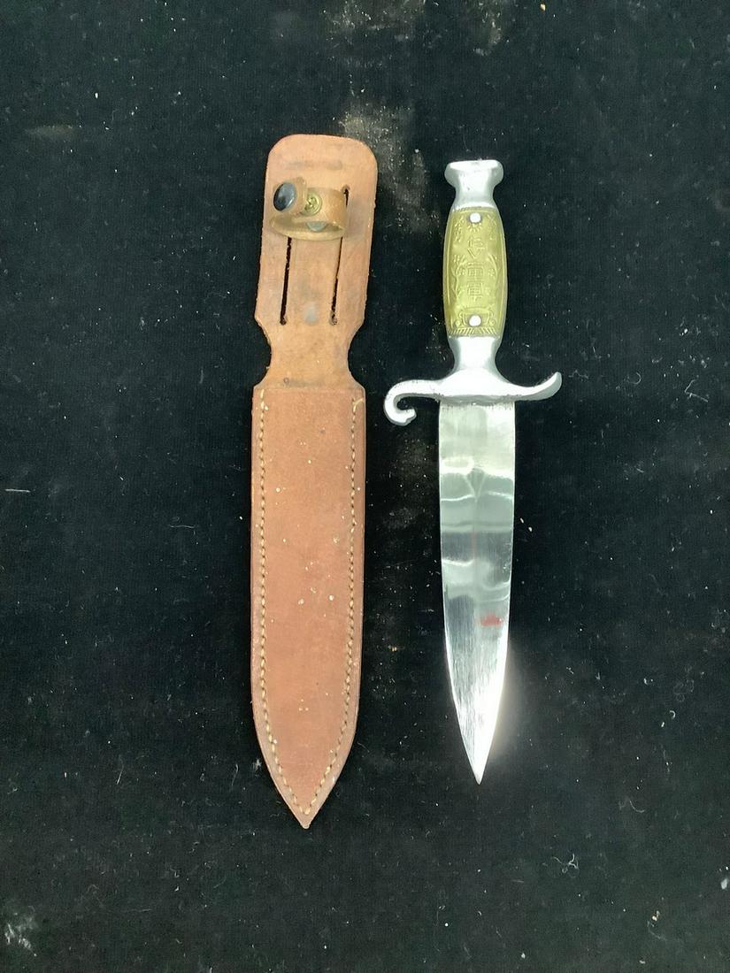 All Metal Chinese Style Dagger 9" with Sheath: All Metal Chinese Style Dagger 9" with Sheath