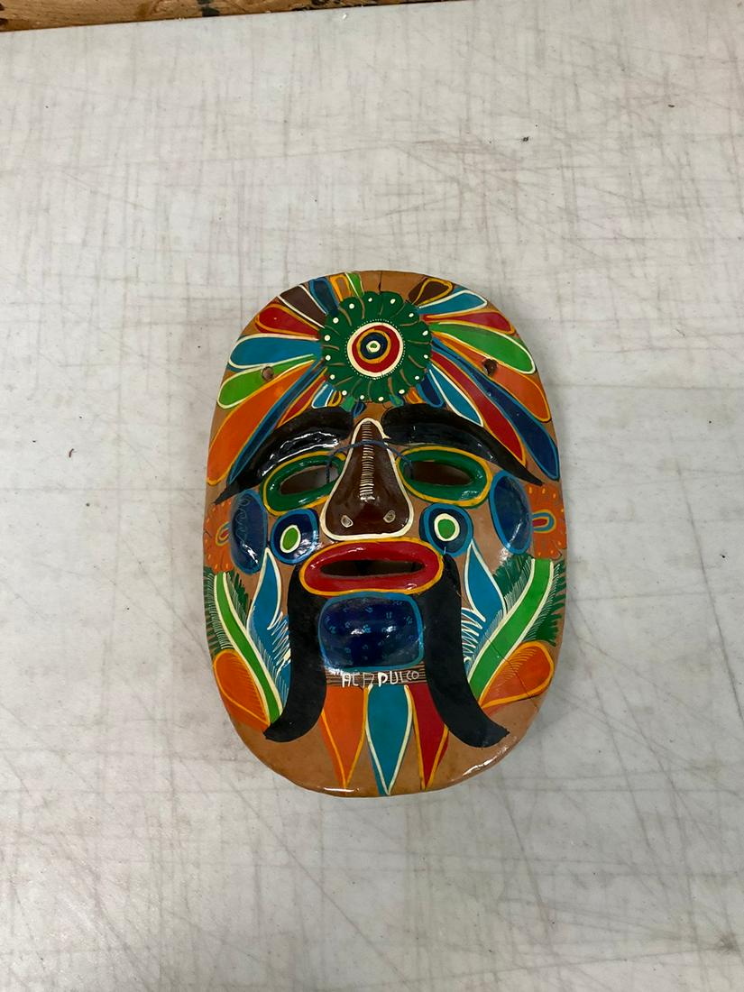 Pottery Acapulco Wall Hanging Mask 9x7 (Repaired) (1 of 1)