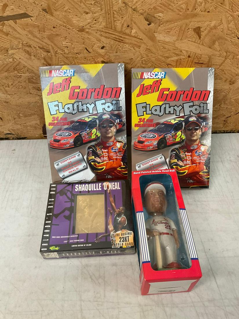 Shaquille O'Neal The Original 23Kt Gold Card, Jeff Gordon Flashy Foil  Valentines Cards and Mark (1 of 1)