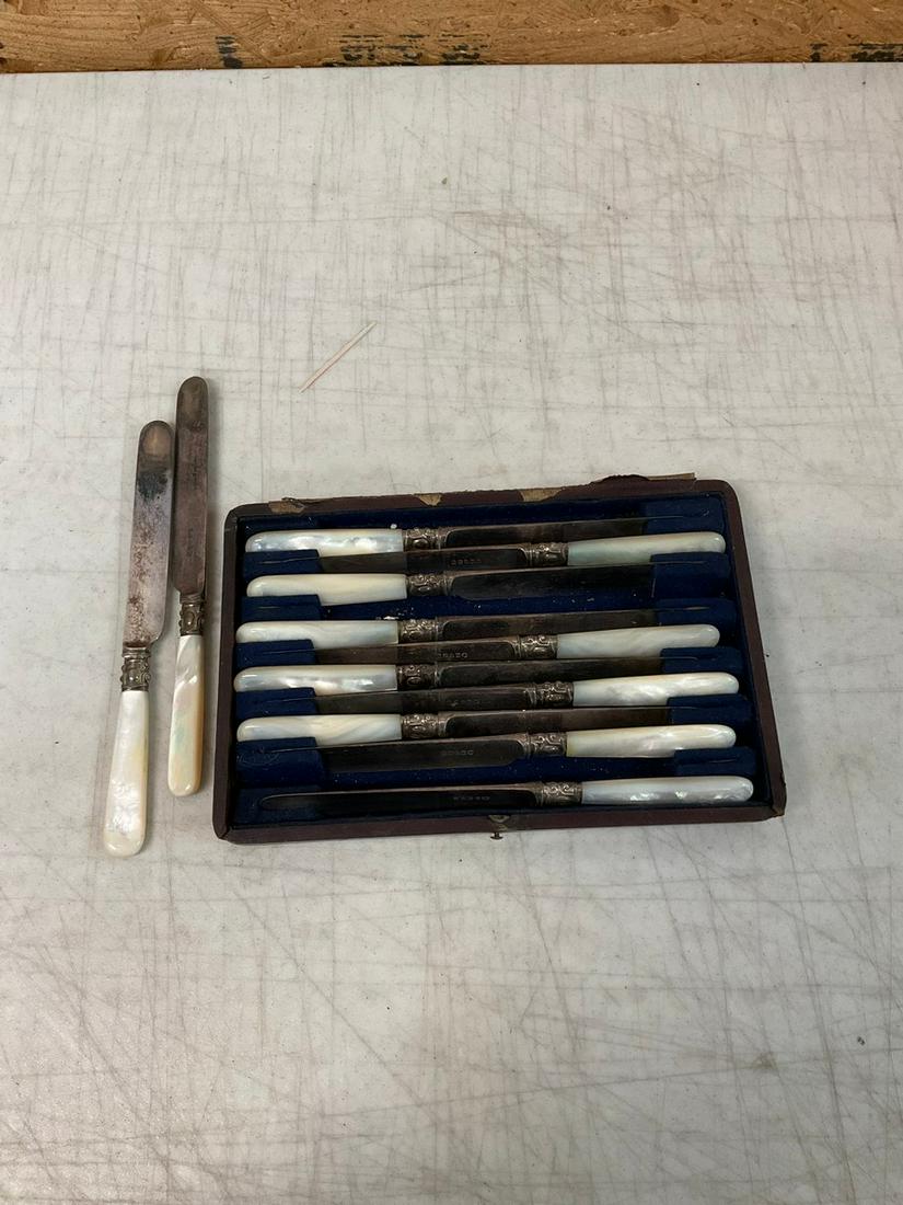 Vintage Mother of Pearl Handle Knife Set (1 of 1)