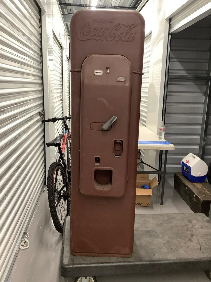 Vintage coin operated Coca Cola machine partially restored (58"x16"x20") (1 of 1)
