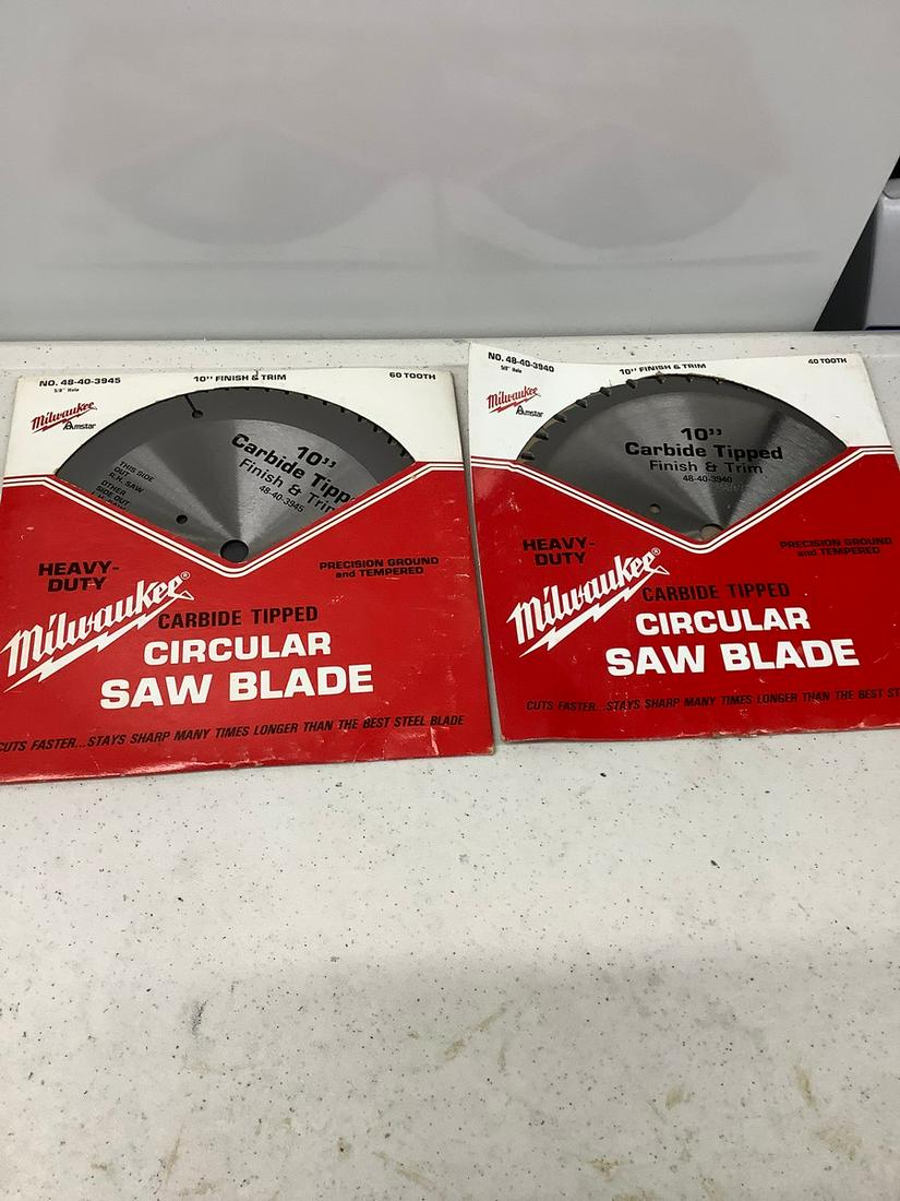 Pair of Milwawkee 10" Carbide Tipped Circular Saw Blade (1 of 1)