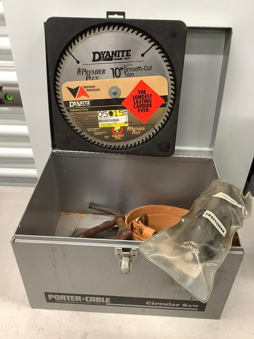 Toolbox, electric engraver and leather belt (1 of 1)