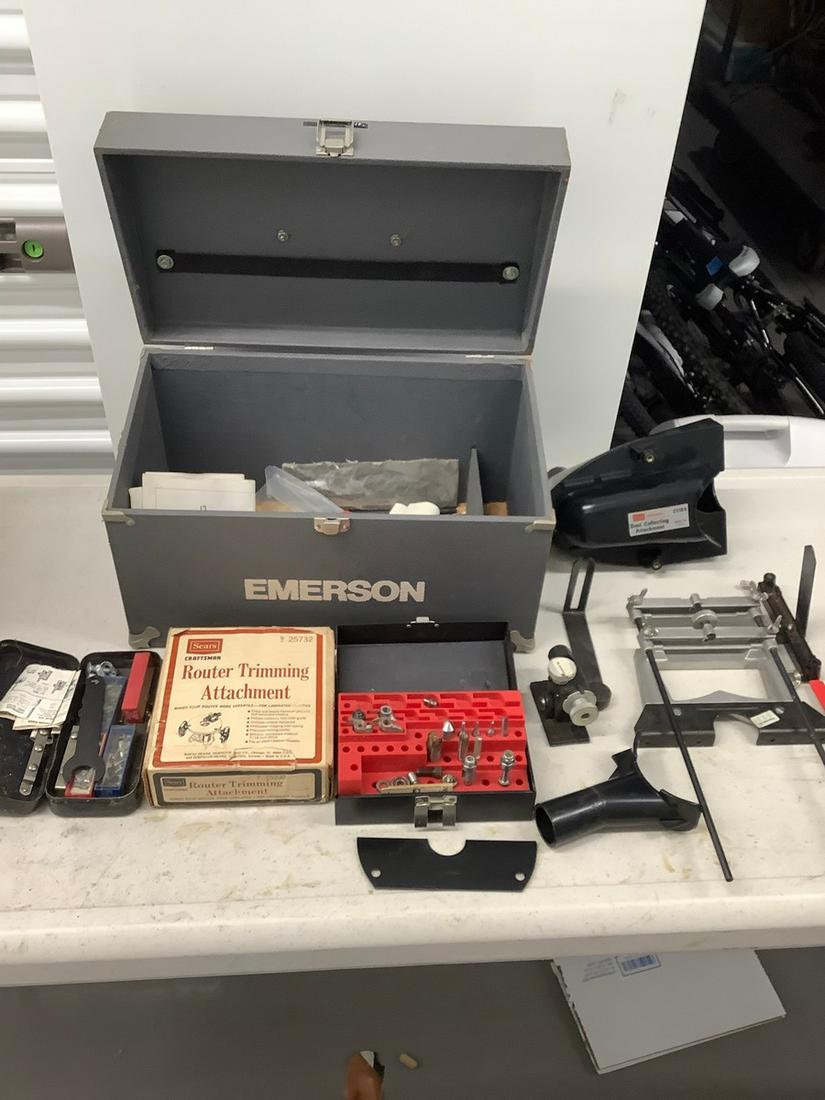 Box of router bits and accessories (1 of 1)
