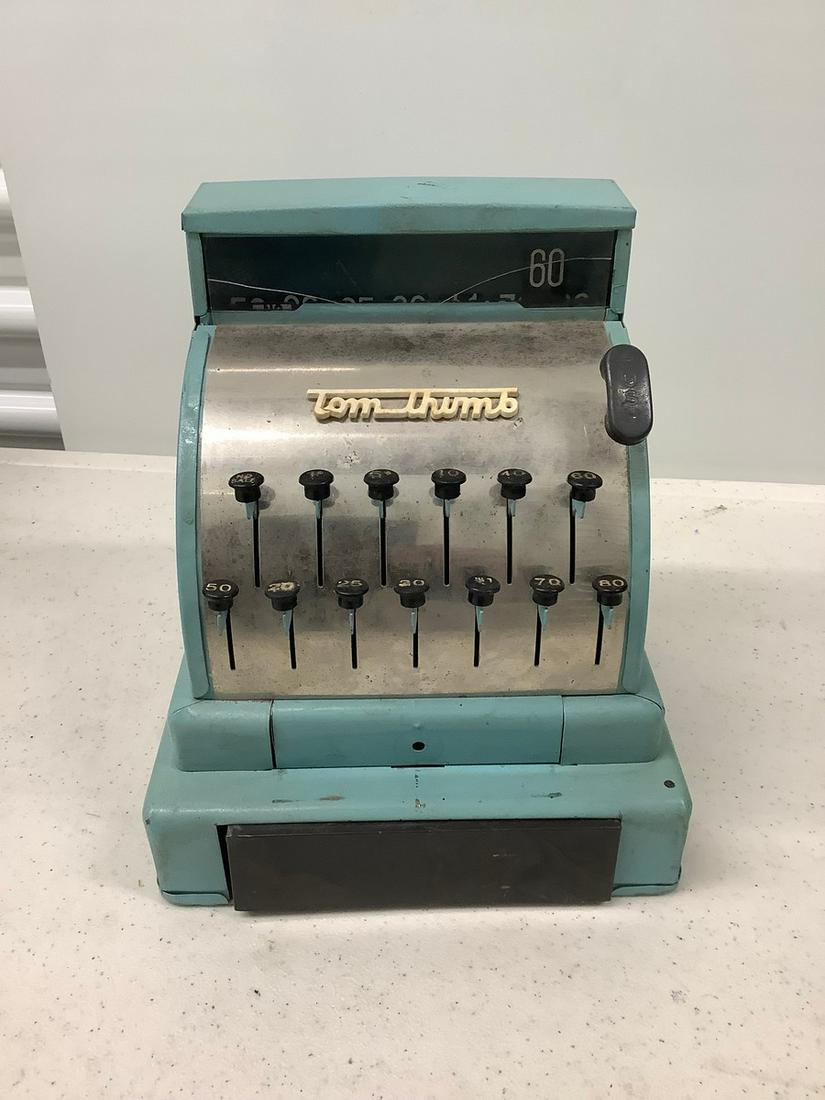 Vintage Tom Thumb childrens cash register: Vintage Tom Thumb childrens cash register