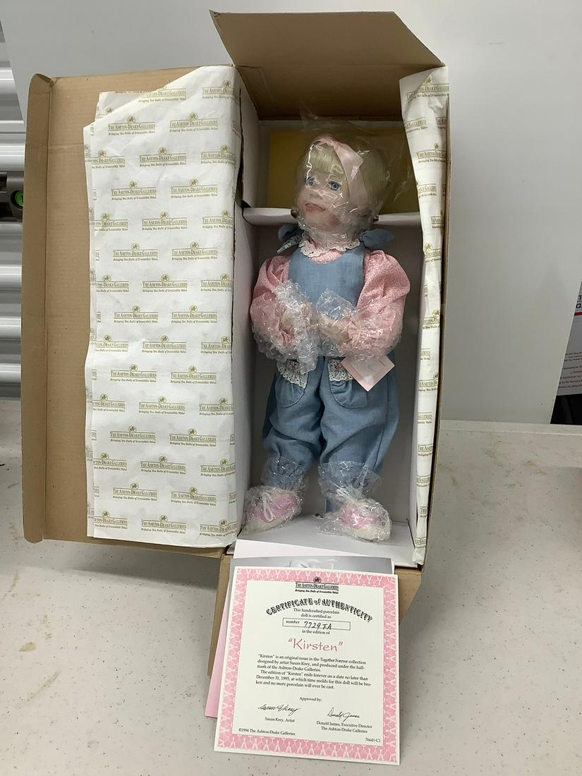 The Ashton-Drake Galleries "Kirsten" doll with COA (14" tall): The Ashton-Drake Galleries "Kirsten" doll with COA (14" tall)