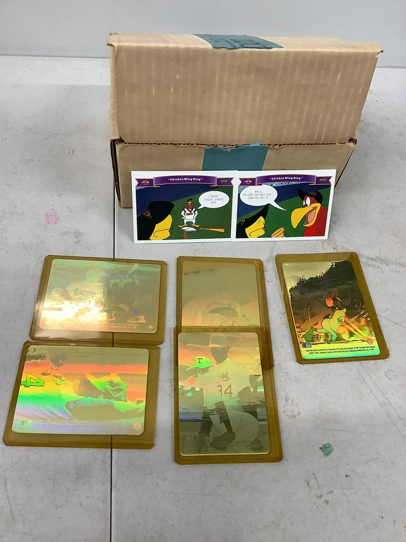 Box of 1991 Upper Deck Cartoon Baseball crossover cards with holographics (1 of 1)