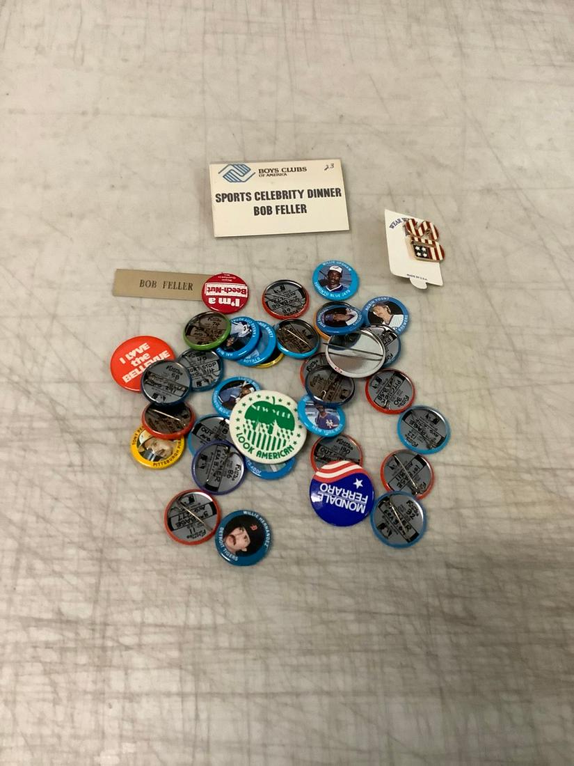Lot of vintage baseball pins and more (1 of 1)