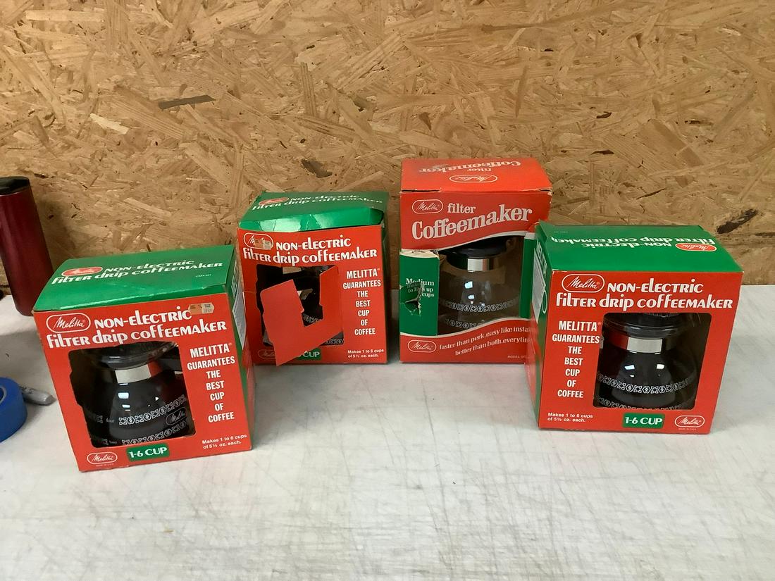Lot of non electric Melita drip coffee makers (1 of 1)