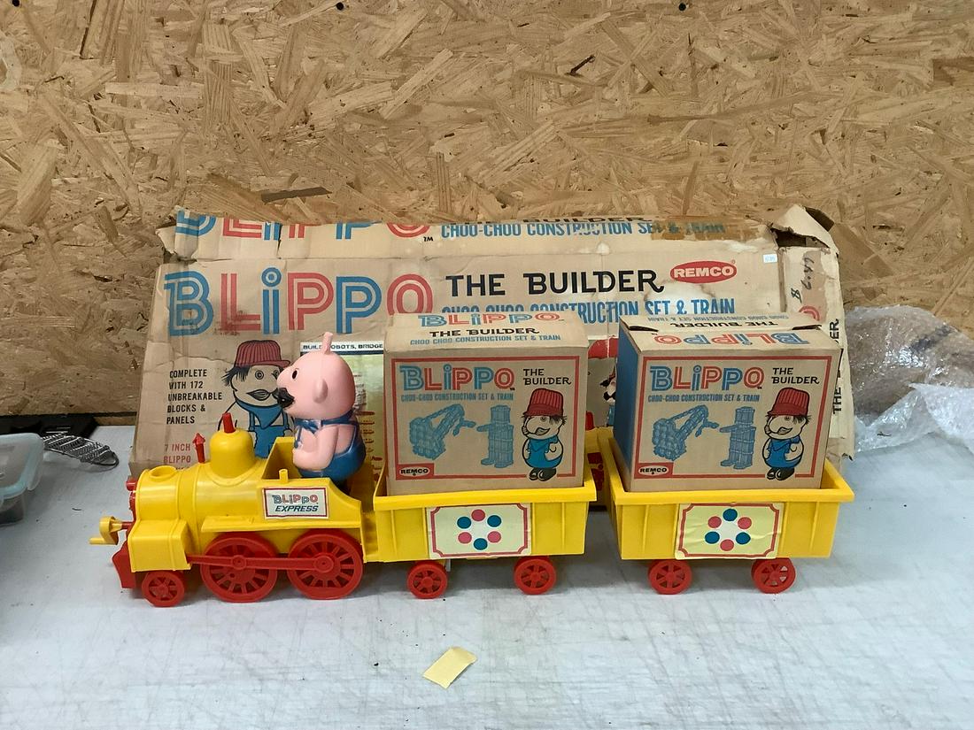 Vintage Blippo the Builder Choo Choo Construction Set and Train (1 of 1)