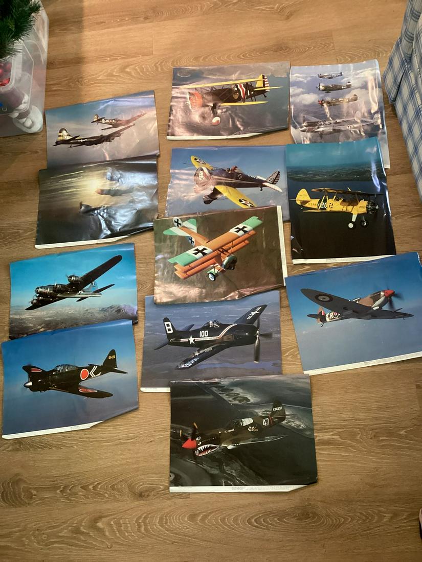 Large lot of Plane Prints 16"x12" (have some bending but suitable for framing) (1 of 1)