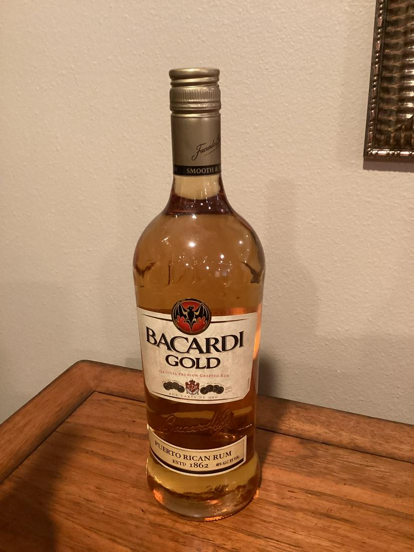 Sealed 1L Bacardi Gold Rum (1 of 1)