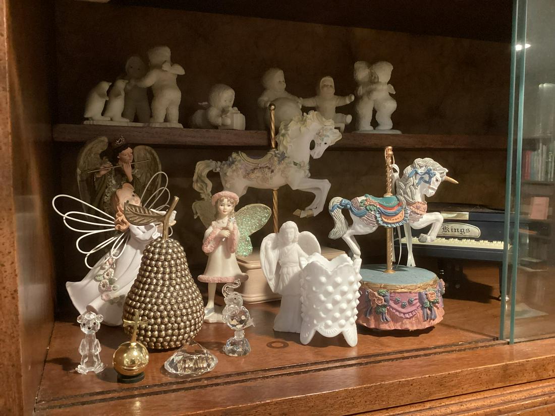 Two Shelves Full of Collectibles - Snow Babies & More: Two Shelves Full of Collectibles - Snow Babies & More