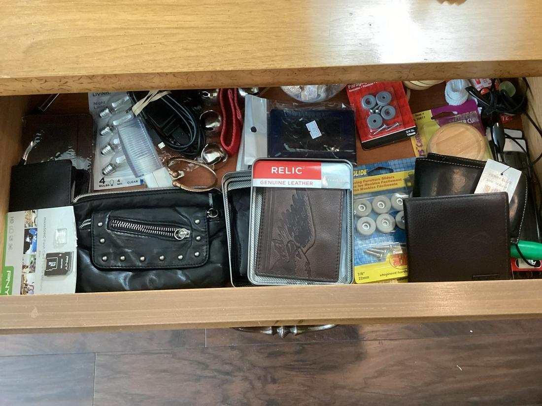 Contents of Drawer - New Relic Wallet and more: Contents of Drawer - New Relic Wallet and more