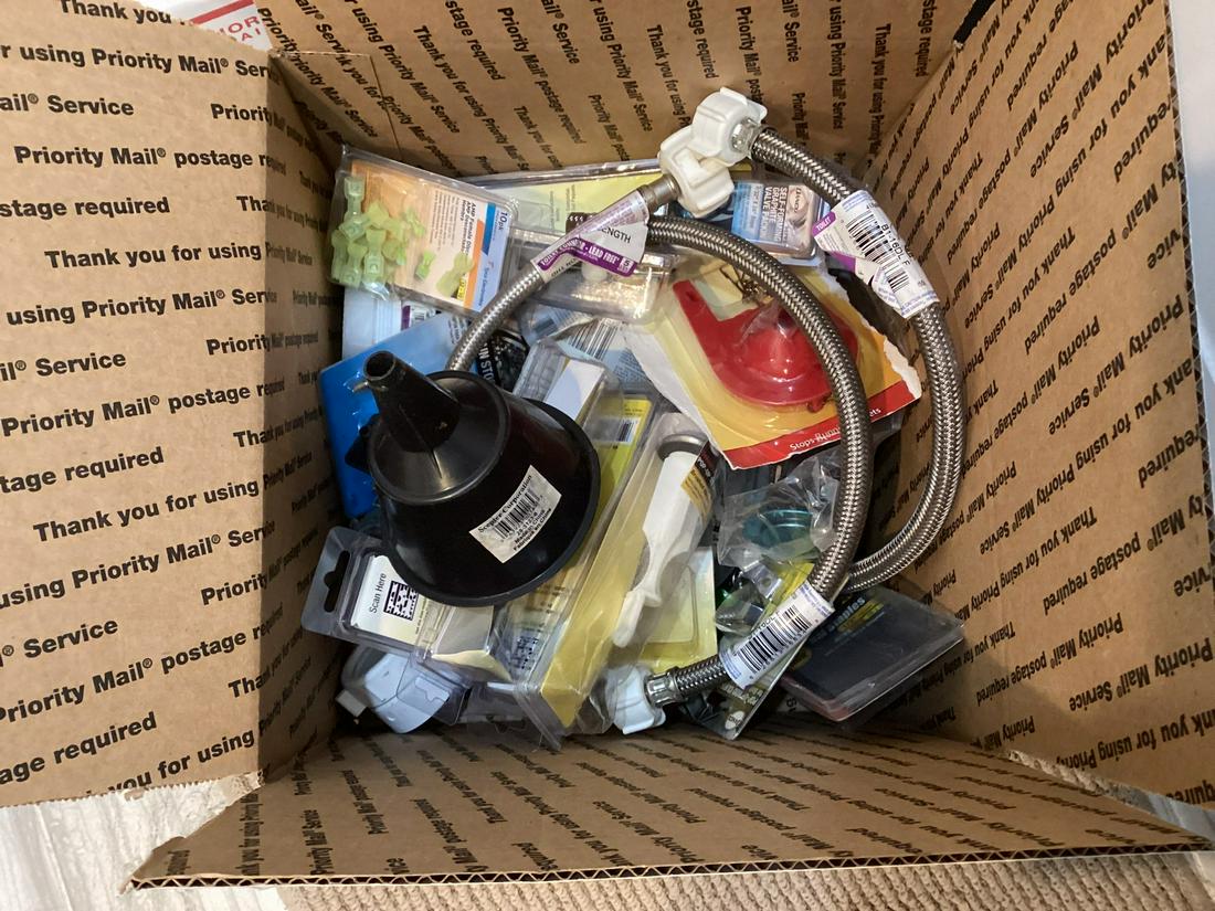 Box of NIP Plumbing Parts and more: Box of NIP Plumbing Parts and more