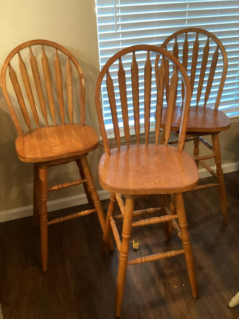 Three Swivel Counter Stools 48" tall: Three Swivel Counter Stools 48" tall