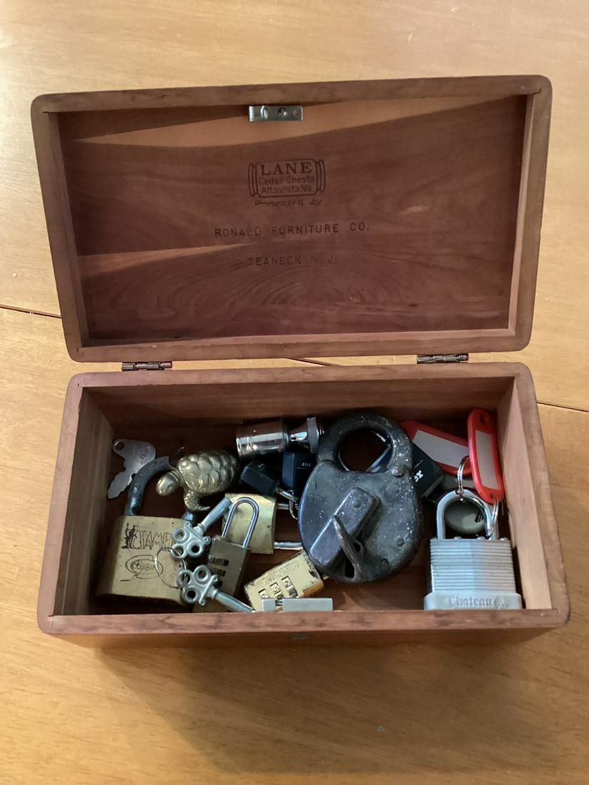 Lane Sample Chest filled with locks and more: Lane Sample Chest filled with locks and more