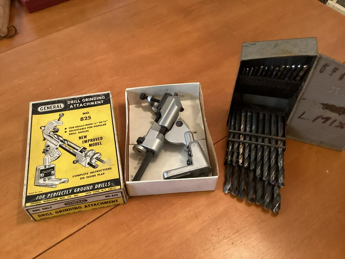General Hardware Drill Grinding Attachment in the box & Huot Drill Index (1 of 1)