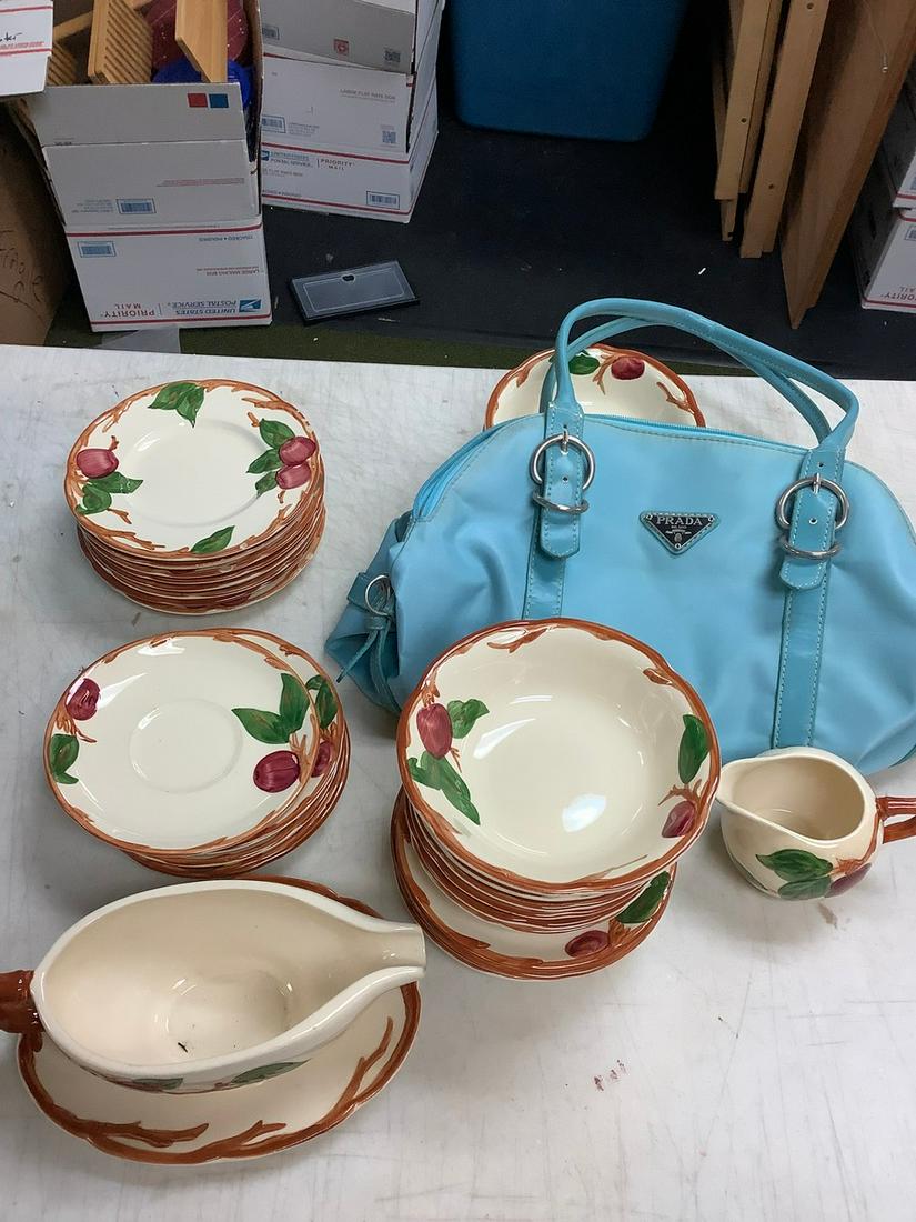 Bag and Franciscan Dish Set (1 of 1)