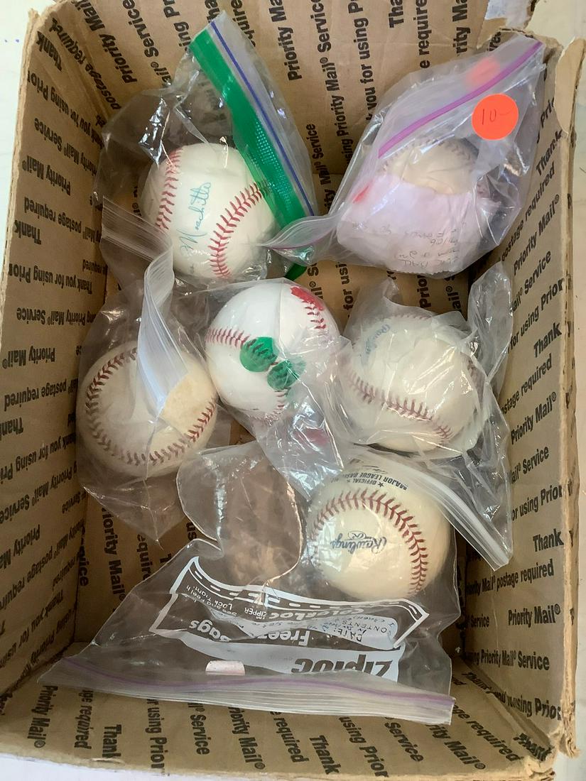 One Signed Baseball and other Game Used Baseball Cards (1 of 1)