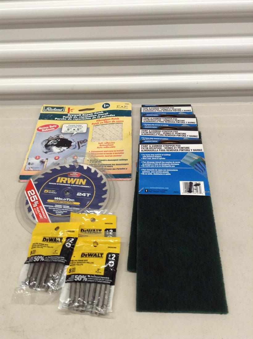 Lot of household repair supplies: paint & varnish stripper pad, drywall repair patch and more (1 of 1)