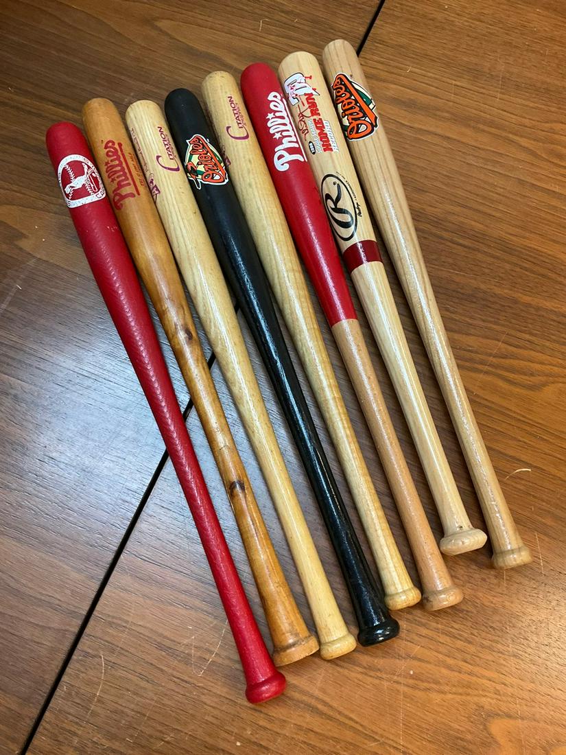 Lot of various mini baseball bats (1 of 1)