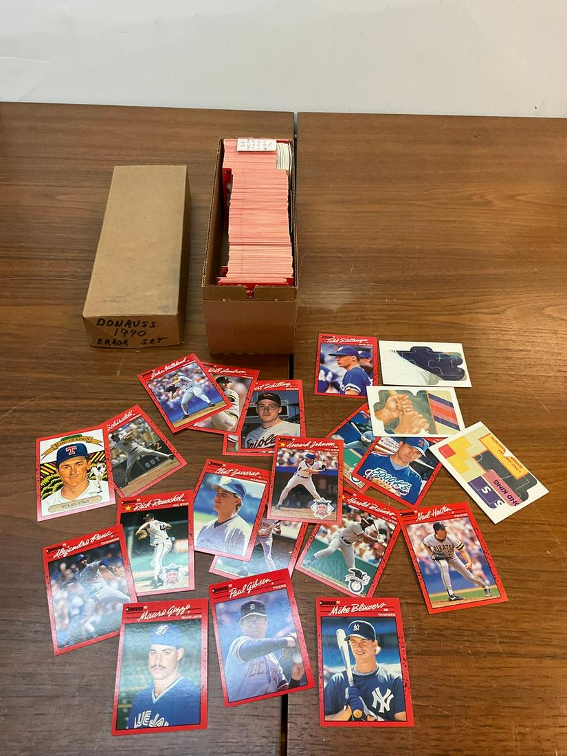 Donruss 1990 Error set baseball cards (1 of 1)