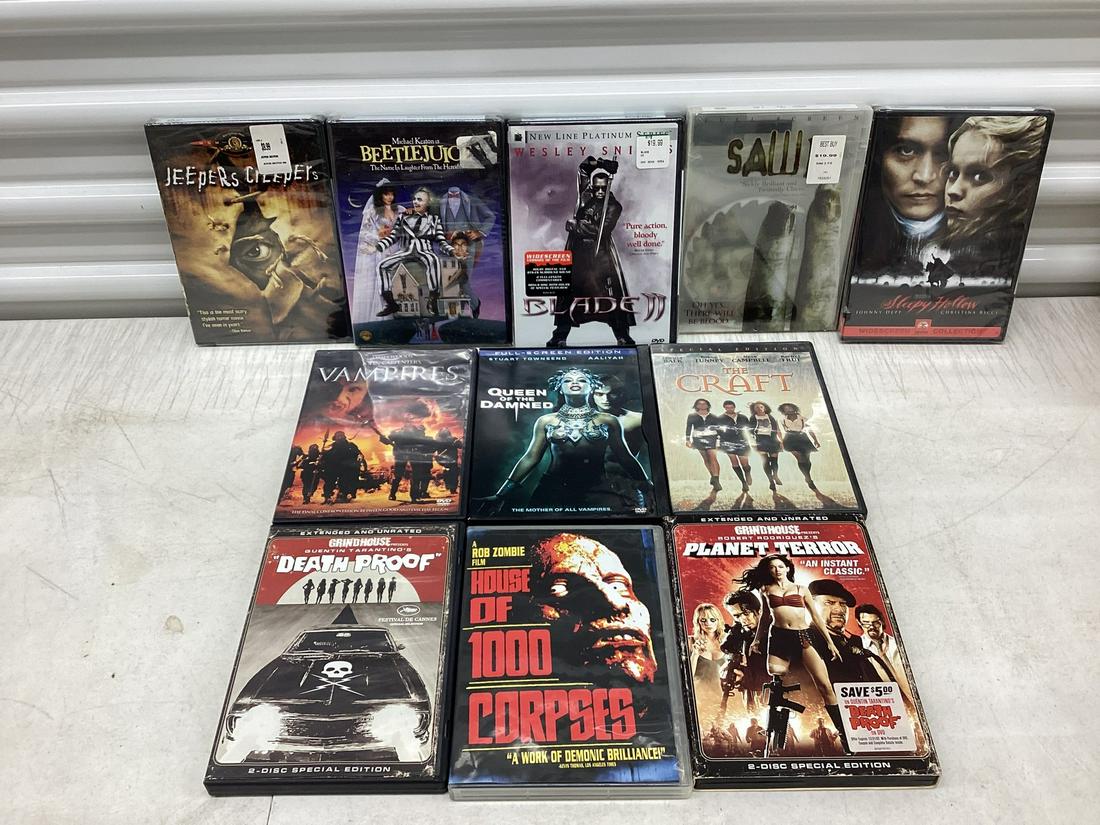 Lot of Horror DVDs back row Sealed (1 of 1)